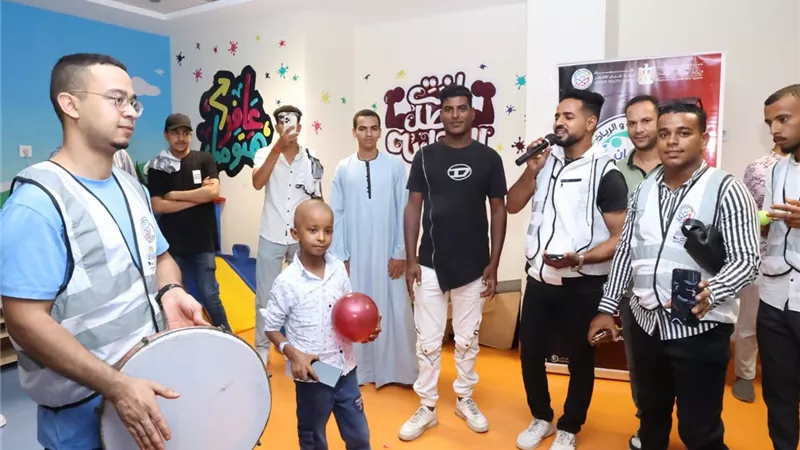 ضحك وفن وأمل .اتحاد شباب الأقصريدعم أطفال السرطان فى شفاءالأورمان