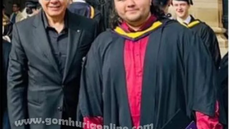 المستشار سامح عبدالحكم يهنئ نجله بحصوله على الماجستير في الفيزياء