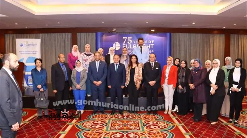 الشهابى ومدير فولبرايت ورئيس الجامعةيشهدون ورشةعمل تنمية المهارات