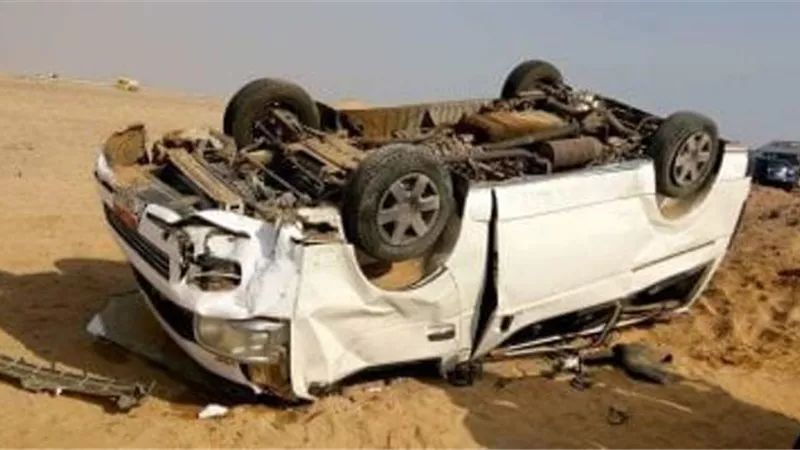 إصابة 6 إثر انقلاب سيارة ميكروباص بأطفيح