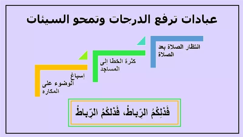 3 عبادات ترفع الدرجات وتمحو السيئات وتعادل الجهاد في سبيل الله