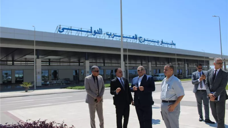 لجنة التفتيش الأمني والبيئي تفقدت حركة التشغيل بمطارات برج العرب والعلمين ومطروح