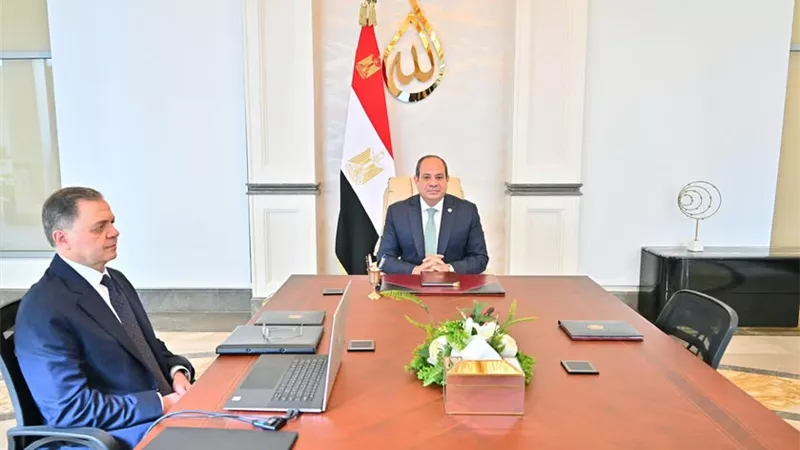 الرئيس السيسى يجتمع بوزير الداخلية