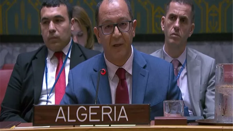 مندوب الجزائر بالأمم المتحدة يدعو إلى تعزيز حل الدولتين