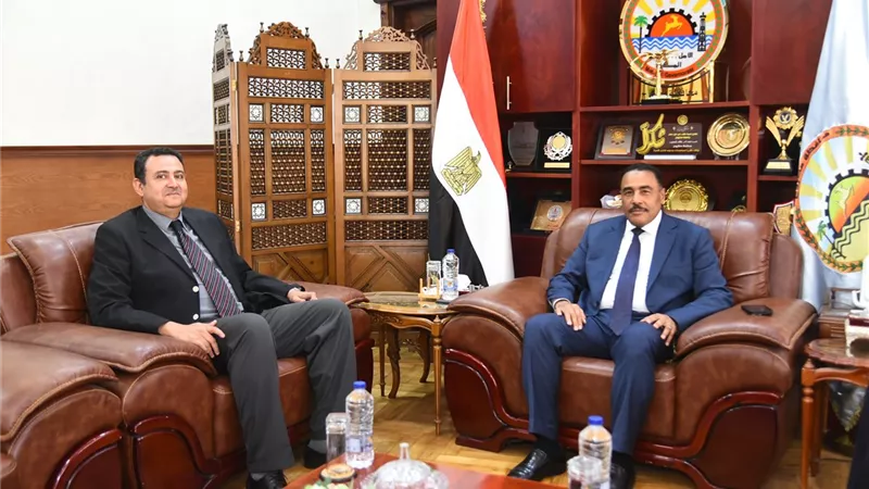 محافظ مطروح يستقبل الدكتور عمرو المصري رئيس جامعة مطروح الجديد