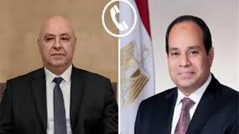 الرئيس السيسي ونظيره اللبناني يشددان على رفض تهجير الفلسطينيين