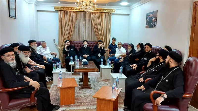 وفد كنسي يقدم التهنئة لنائب مستقبل وطن بفوزه في انتخابات الشيوخ