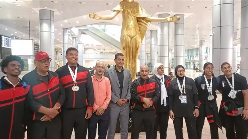 استقبال شعبي ورسمي لبعثة فراعنة ألعاب القوى