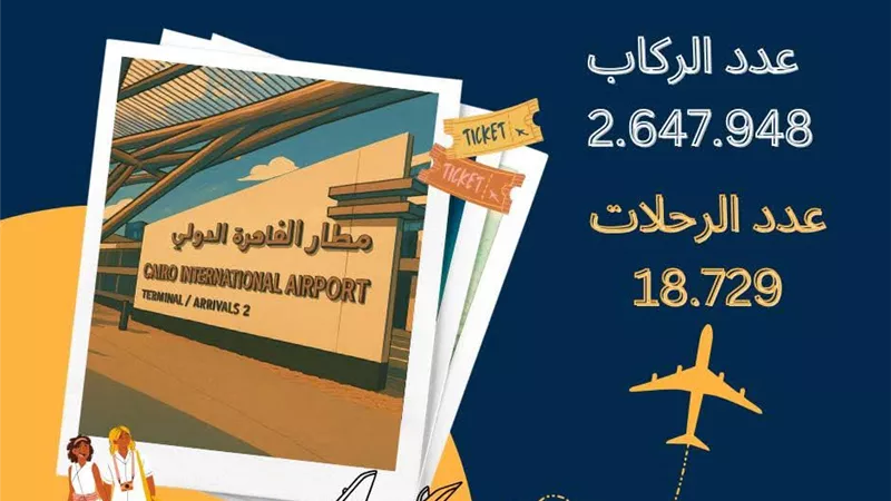 زيادة عدد الركاب بمطار القاهرة الدولي خلال يوليو ٢٠٢٥