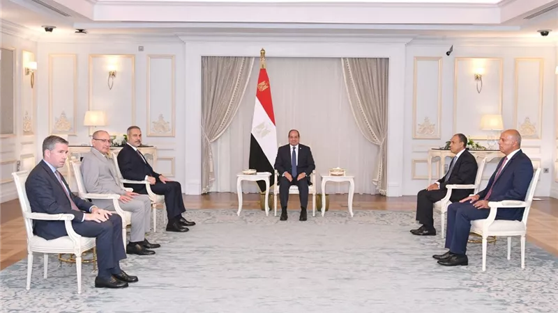 الرئيس السيسى يستقبل وزير خارجية تركيا