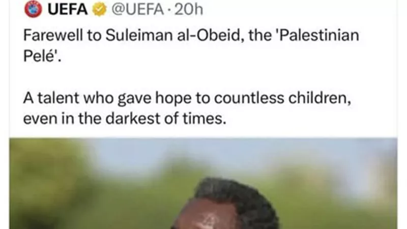 تغريدة محمد صلاح عن وفاة لاعب فلسطين تسجل رقمًا قياسيًا