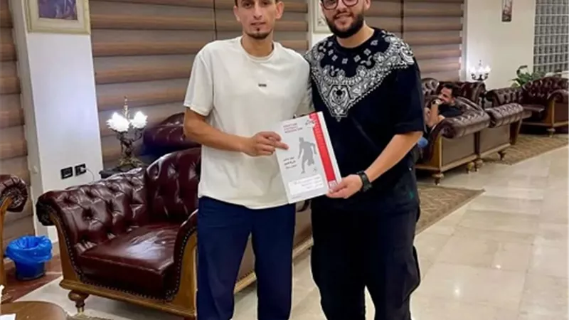 بلدية المحلة يتعاقد مع اللاعب الفلسطينى عبد الرحمن الوشاح