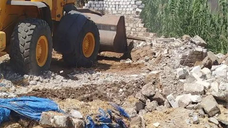 إزالة ٤١ حالة تعدي على أملاك الدولة بدمياط