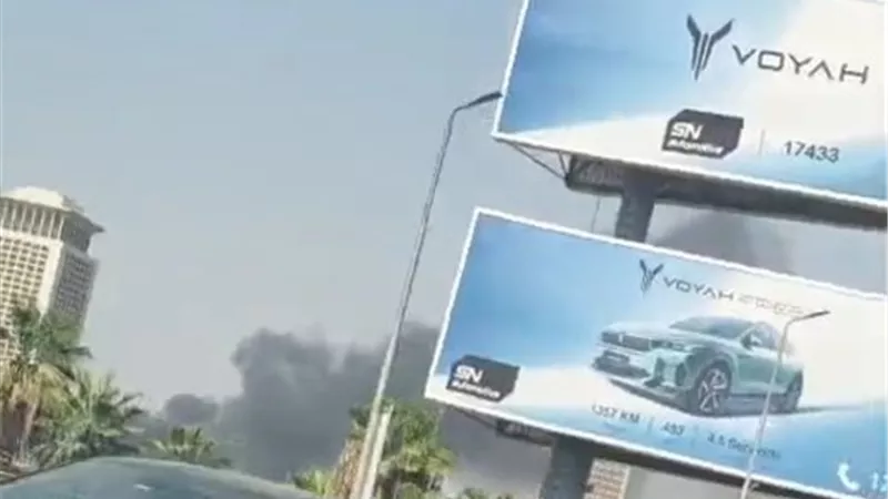 حريق قرب مستشفى الجلاء بوسط القاهرة