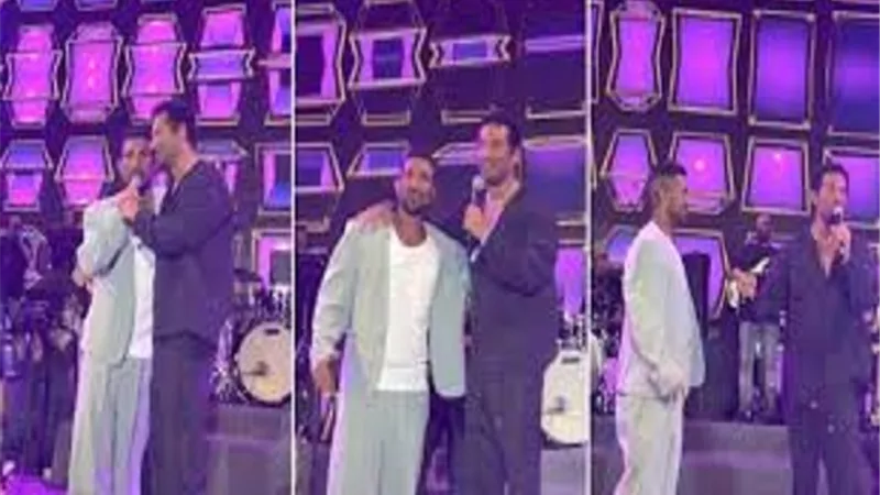 ديو بين أحمد سعد وشقيقه عمرو في مهرجان مراسي