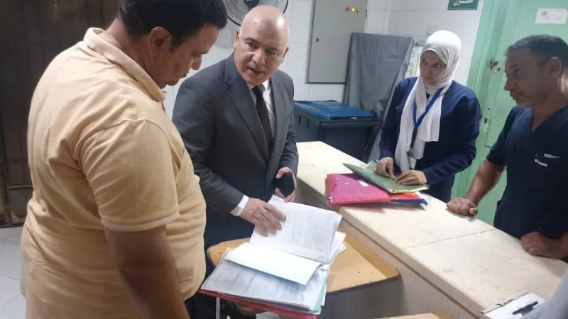 وكيل وزارة الصحة بالقليوبية يتابع سير العمل بمستشفى حميات بنها