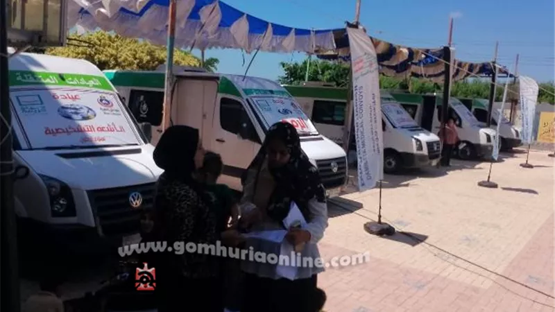 علاج ١٢١٧ مواطنا بالمجان في قافلة طبية بدمياط