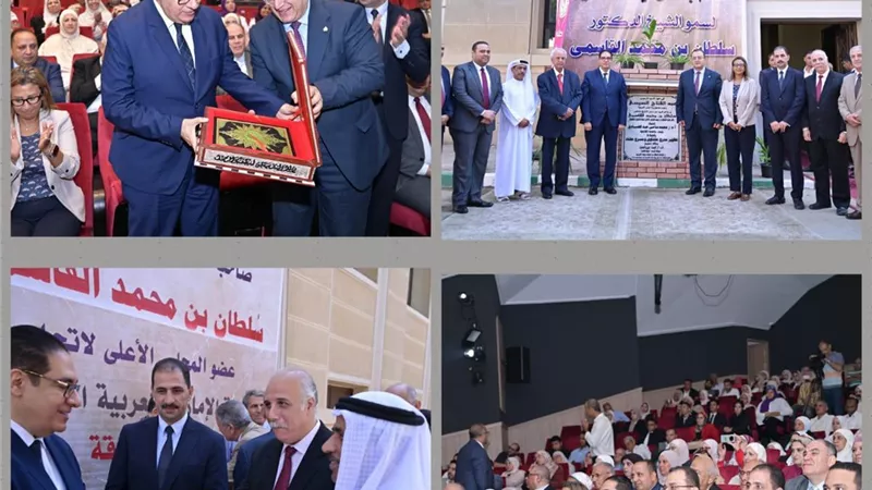 رئيس جامعة القاهرة يفتتح أعمال تطوير مسرح ومدرج كلية الزراعة