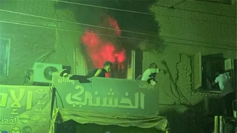 إنقاذ سكان شقة التهمتها النيران بالقرب من مستشفى ناهيا