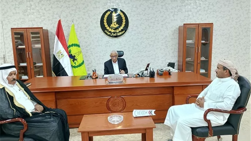 محافظ شمال سيناء يستقبل رئيس الاتحاد المصري للهجن