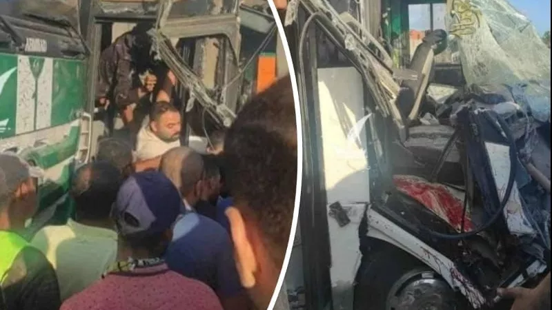 إصابة عدد من المواطنين في تصادم جرار وميكروباص أعلى كوبري قليوب