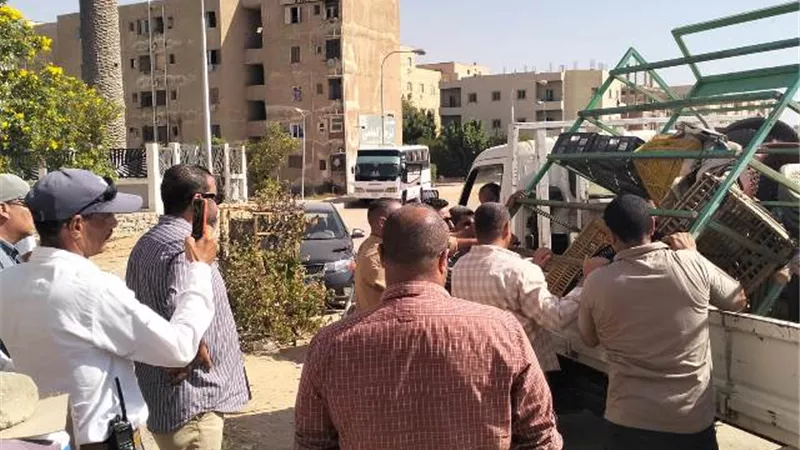 رئيس جهاز بدر يضرب بيد من حديد على الإشغالات بأحياء المدينة.. صور