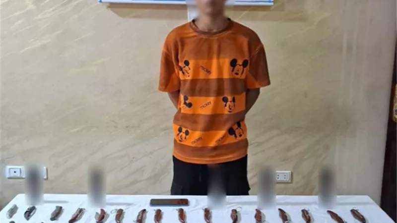 ضبط متهم بحوزته 47 سلاحًا أبيض قبل ترويجها بالجيزة