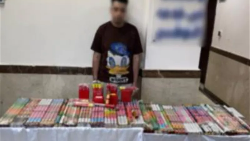 ضبط عامل بحوزته ألعابا نارية فى القاهرة