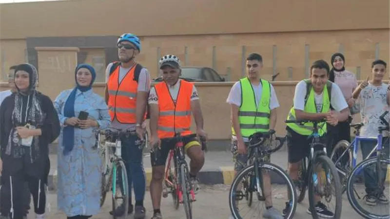 65 لاعب ينتظمون فى التدريب الاسبوعى لمنطقة دراجات بنى سويف