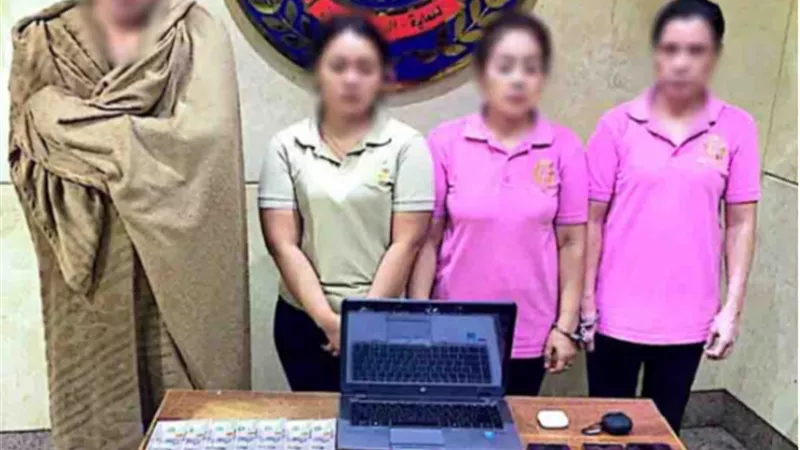 ضبط أجنبية تدير نادى صحى لممارسة الأعمال المنافية للٱداب بالنزهة