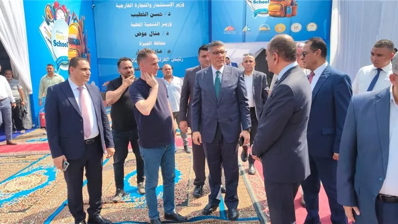 محافظ الجيزة يتابع التجهيزات النهائية لافتتاح معرض أهلاً مدارس