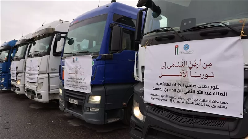 الأردن وقطر يقدمان مساعدات إنسانية لدعم المتضررين في سوريا