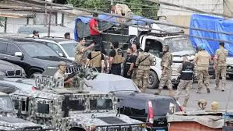 الجيش اللبناني يتسلم 8 شاحنات من السلاح الفلسطيني