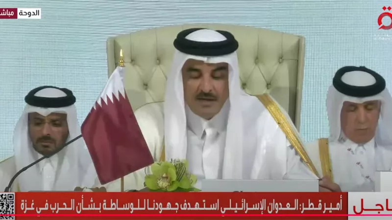 أميرقطر:إسرائيل تهدف إلى إفشال المفاوضات بشأن الحرب فى غزة