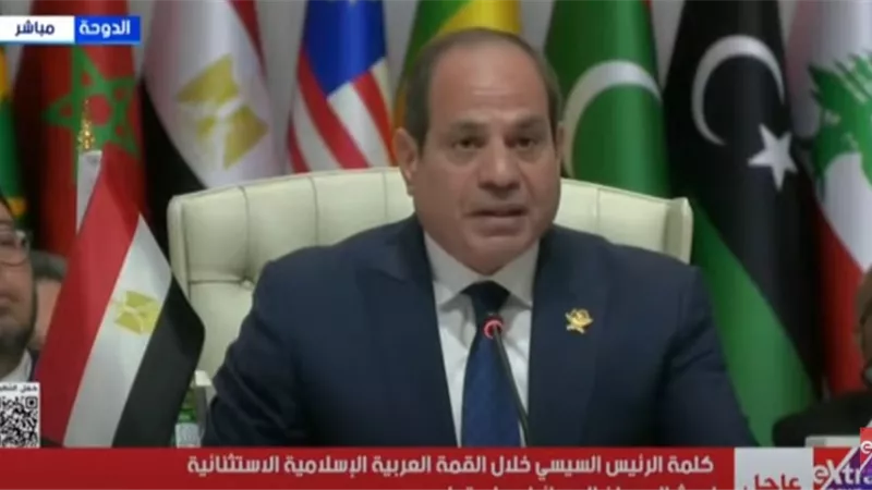 الرئيس السيسي يجدد الدعوة للاعتراف الفوري بدولة فلسطين من جانب جميع الدول