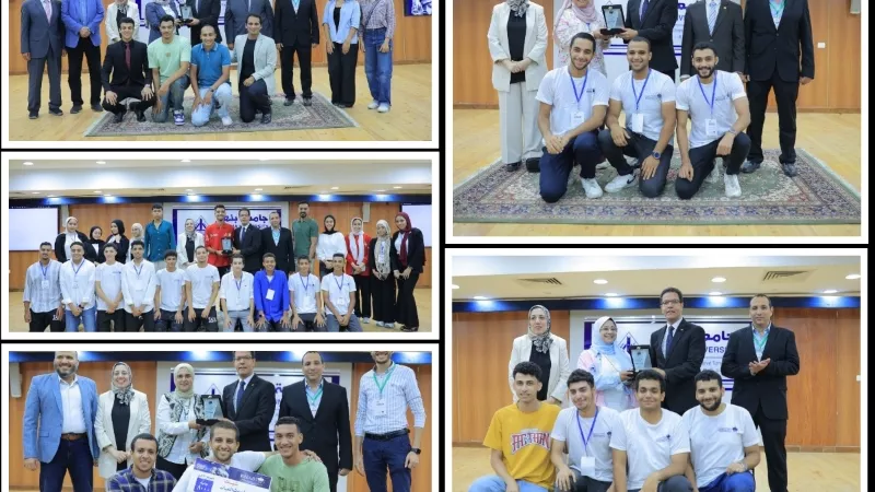 رئيس جامعة بنها يشهد ختام أول بطولة للروبوتات ويكرم الفائزين