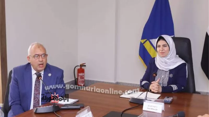 الصديق تتابع أعمال تطوير مداخل وميادين مدن دمياط