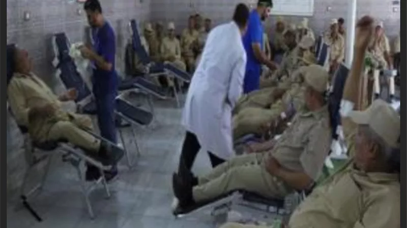 حملة للتبرع بالدم في مديرية أمن الشرقية..صور