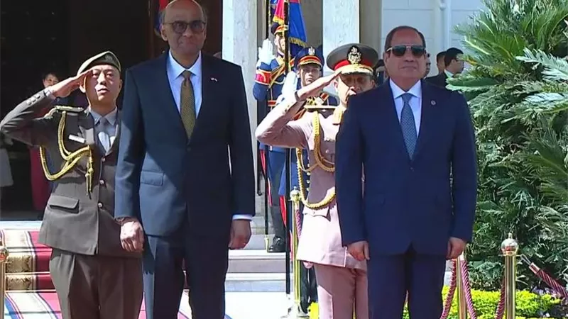 الرئيس السيسي ونظيره السنغافوري يشهدان توقيع مذكرات تفاهم بمجالات الزراعة والصحة والنقل والحماية الاجتماعية