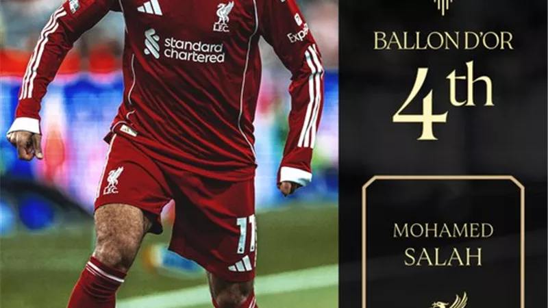 ليفربول يرد على مركز محمد صلاح في سباق الكرة الذهبية 2025
