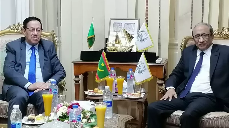 امين عام مجلس الوحدة الاقتصادية العربية يستقبل سفير موريتانيا
