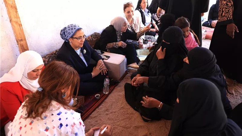 رئيسة القومي للمرأة تلتقي بسيدات وادي منحر الناقة