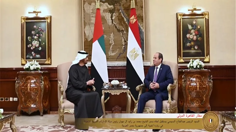 الرئيس السيسى وابن زايد يرحبان بمبادرة ترامب لوقف الحرب فى غزة