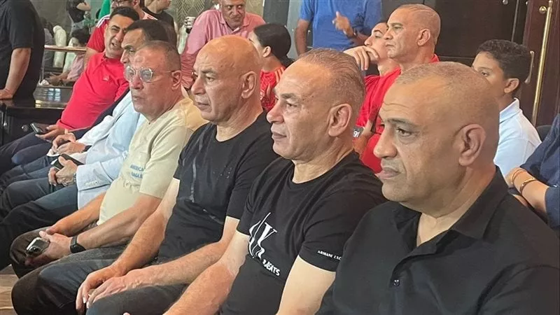 جهاز منتخب مصر فى مدرجات مباراة الأهلى والزمالك فى الدورى