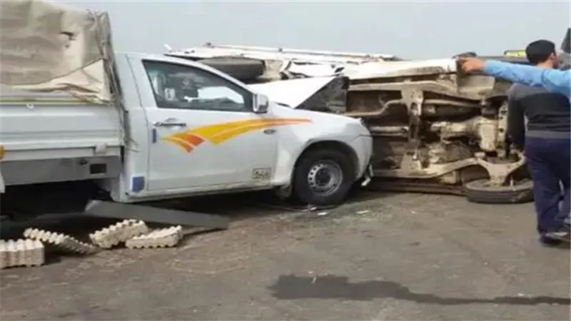 إصابة 5 بتصادم سبارة ربع نقل وأتوبيس مدرسي في نفق العجوزة
