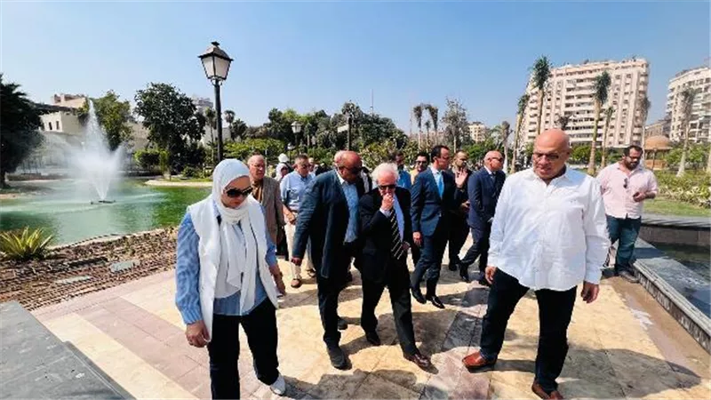 بشرة خير من جهاز ماسبيرو بعد زيارة وفد مؤسسة الأغاخان لحديقة الأزبكية