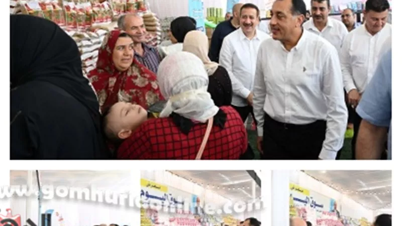 رئيس الوزراء يتفقد سوق اليوم الواحد للسلع الغذائية بأشمون