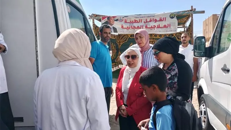 قافلة مجانية تعالج أهالي المحسمة في الإسماعيلية ب6 عيادات تخصصية