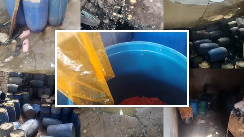 ضبط طن مخللات فاسدة داخل معمل غير مرخص بالقناطر الخيرية