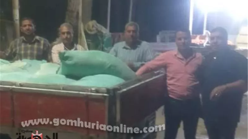 ضبط طن دقيق بلدي قبل بيعه في السوق السوداء بأهناسيا